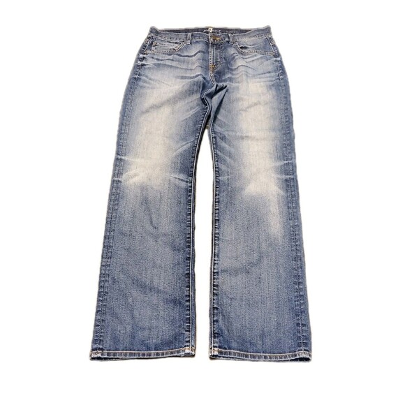 7 Seven For All Mankind Mens  Jeans 32x31 Austyn Relaxed Straight Blue Denim - Picture 1 of 9